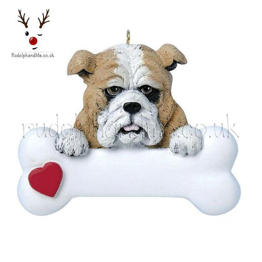 Bulldog – Personalised Christmas Tree Ornament