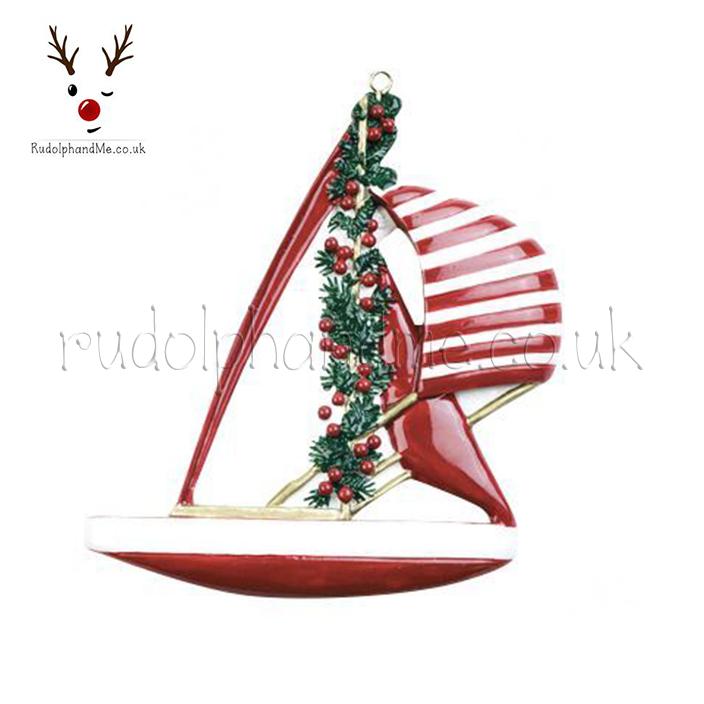 Sailboat – Personalised Christmas Tree Ornament