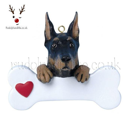 Doberman Pinscher – Personalised Christmas Tree Ornament