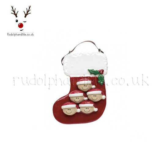 Red Stocking-5 – Personalised Christmas Tree Ornament
