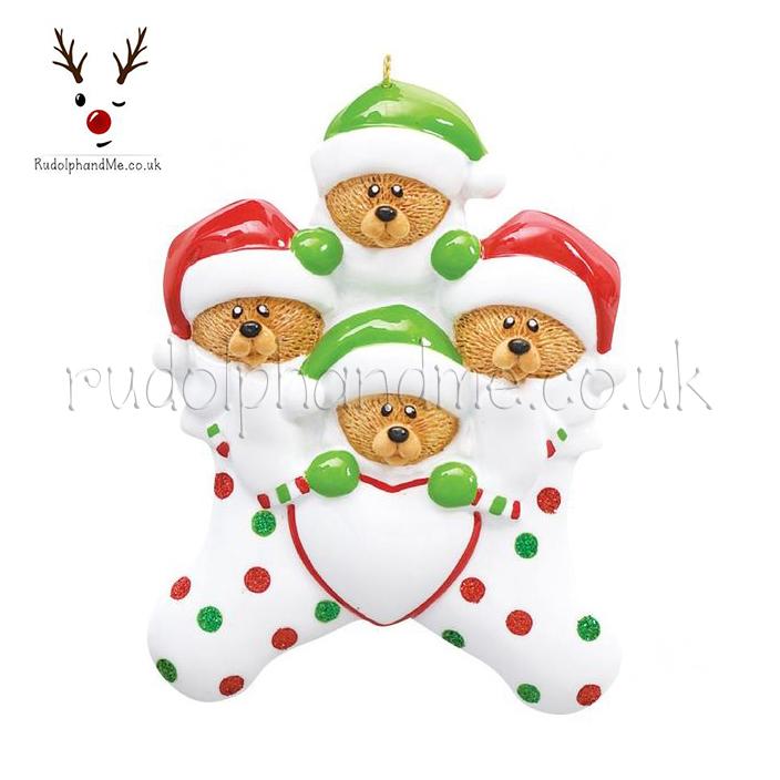 Bear Stockings-4 – Personalised Christmas Tree Ornament