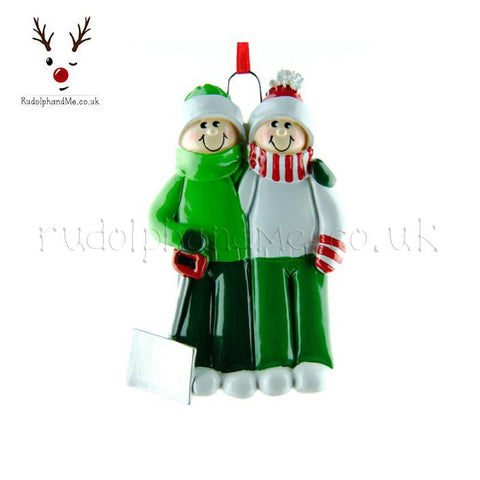 Snow Clearing Couple- A Personalised Christmas Gift from Rudolphandme.co.uk