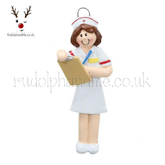 Nurse Brown – Personalised Christmas Tree Ornament