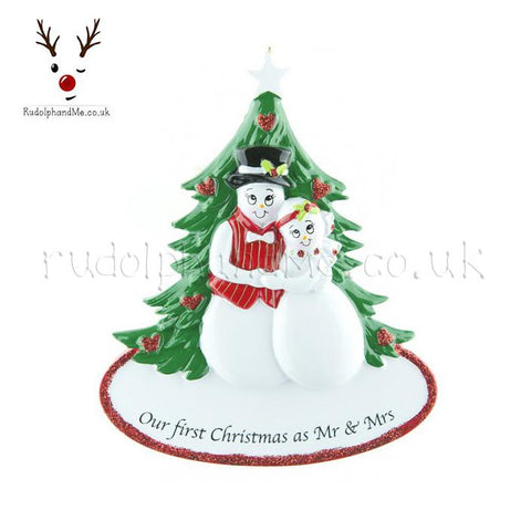 A Personalised Gift from Rudolphandme.co.uk for First Christmas As Mr & Mrs Snowman