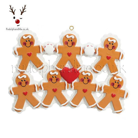 A Personalised Gift from Rudolphandme.co.uk for Gingerbread Family Of Seven
