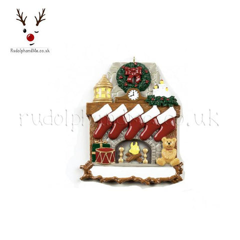 A Personalised Gift from Rudolphandme.co.uk for Fireplace And Five Stockings