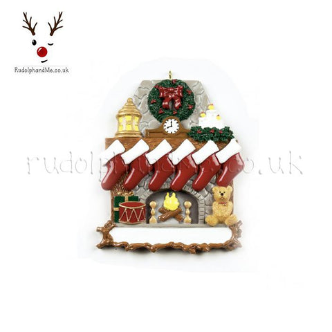 A Personalised Gift from Rudolphandme.co.uk for Fireplace And Six Stockings