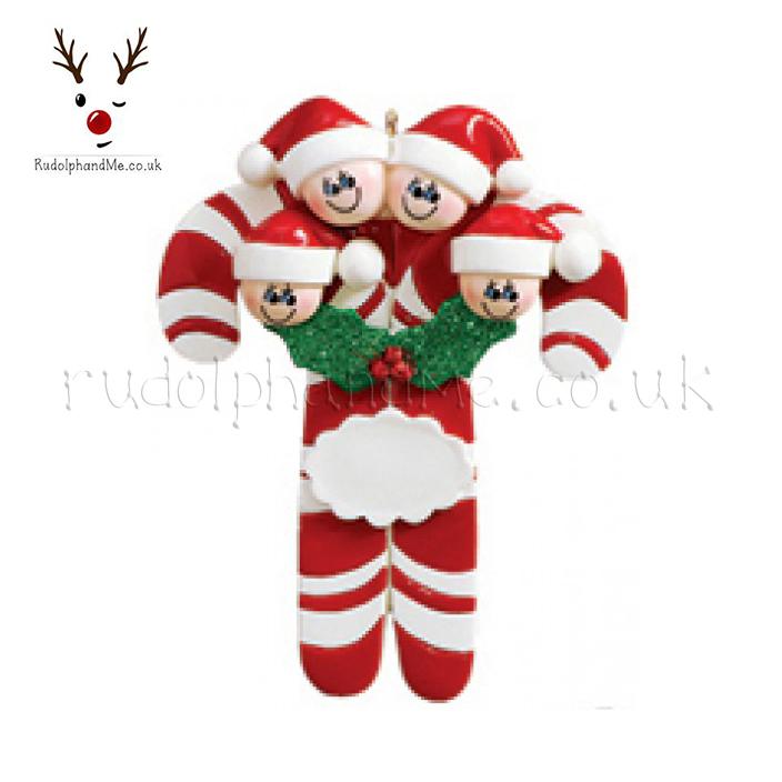 Candy Canes-4 – Personalised Christmas Tree Ornament