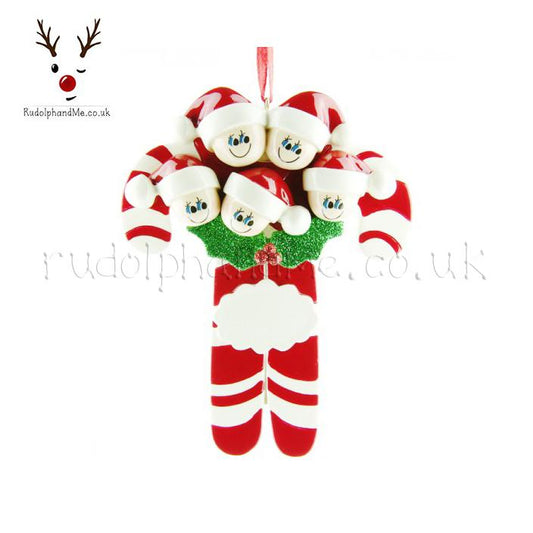 Candy Canes -5 – Personalised Christmas Tree Ornament