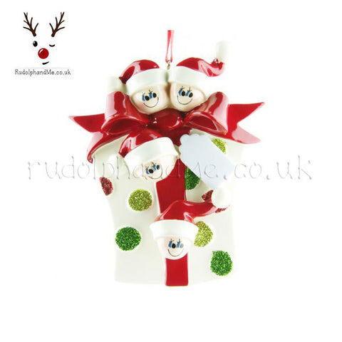 A Personalised Gift from Rudolphandme.co.uk for Four Heads On A Present