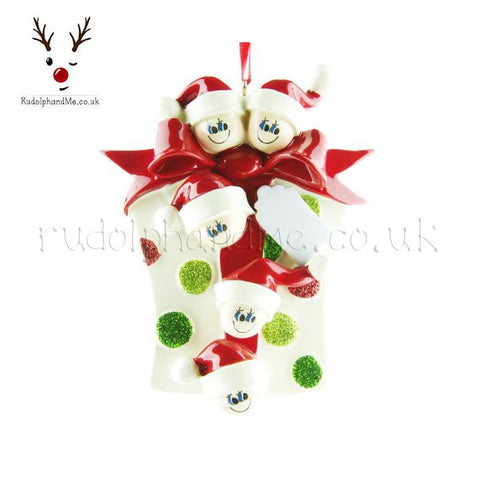 Five Heads On A Present- A Personalised Christmas Gift from Rudolphandme.co.uk