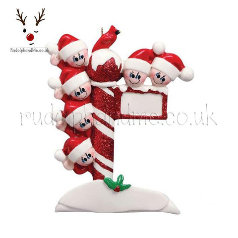 A Personalised Gift from Rudolphandme.co.uk for Street Post Family Of Six