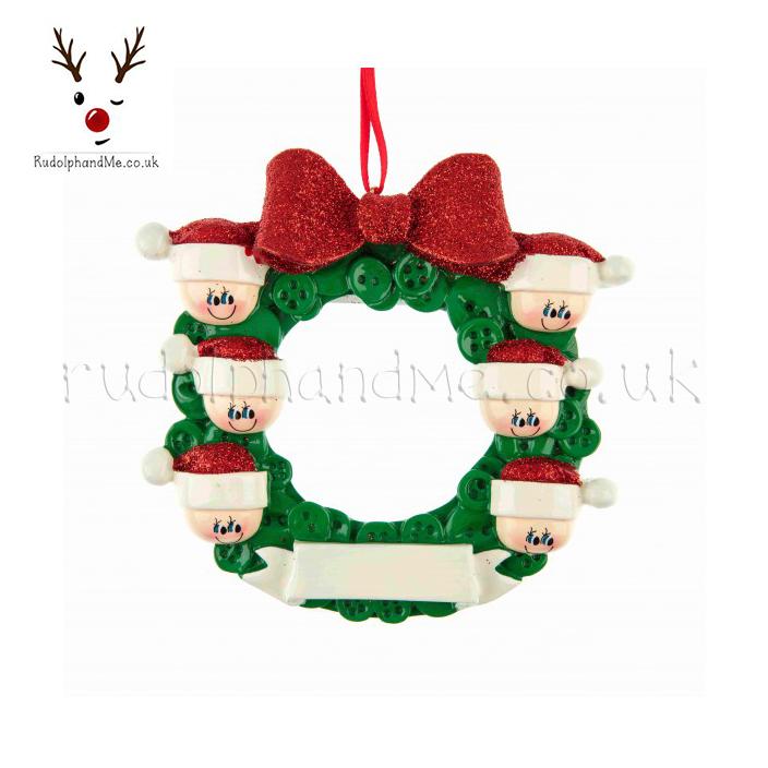 Button Wreath -6 – Personalised Christmas Tree Ornament