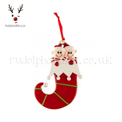 A Personalised Gift from Rudolphandme.co.uk for Two Heads In A Stocking