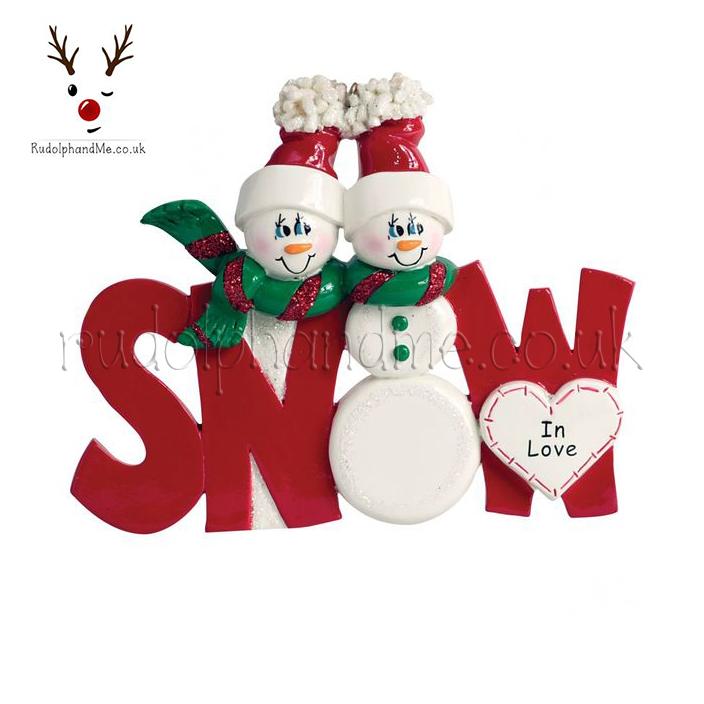 Snow In Love – Personalised Christmas Tree Ornament