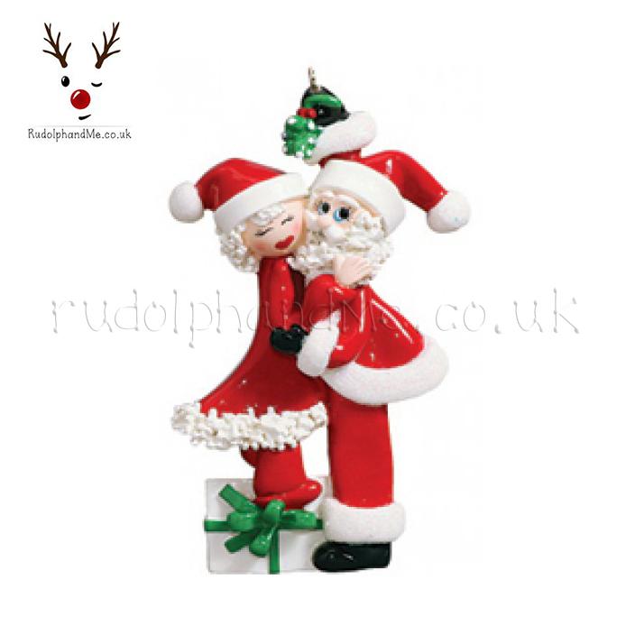 Mistletoe Santa - Mrs. – Personalised Christmas Tree Ornament