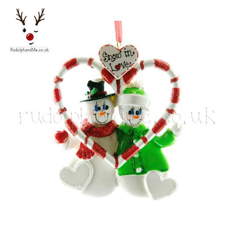 Snow In Love Couple- A Personalised Christmas Gift from Rudolphandme.co.uk