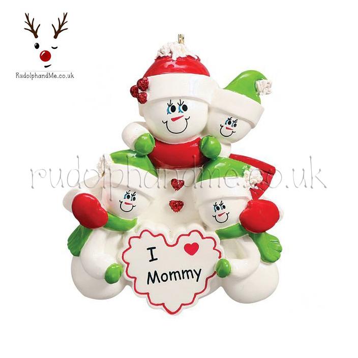 I Love Mommy -3 – Personalised Christmas Tree Ornament