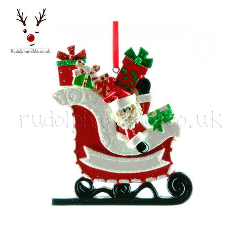 Santa And Presents In His Sleigh- A Personalised Christmas Gift from Rudolphandme.co.uk