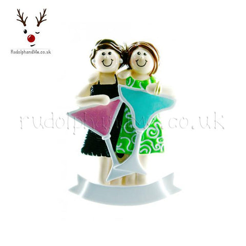 Sisters Or Friends Drinking- A Personalised Christmas Gift from Rudolphandme.co.uk