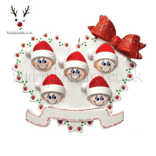 Blended Family - 5 – Personalised Christmas Tree Ornament