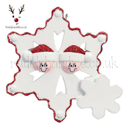 Snowflake Family-2 – Personalised Christmas Tree Ornament