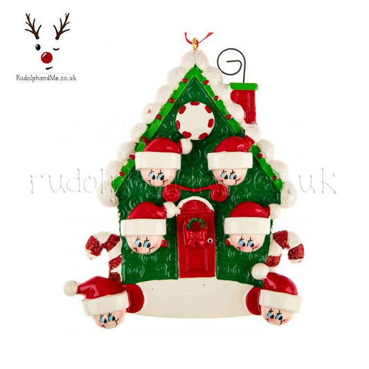 Candy Cane House/ 6 – Personalised Christmas Tree Ornament