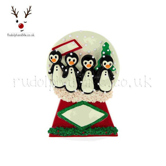 Penguin Snow Globe- 4 – Personalised Christmas Tree Ornament