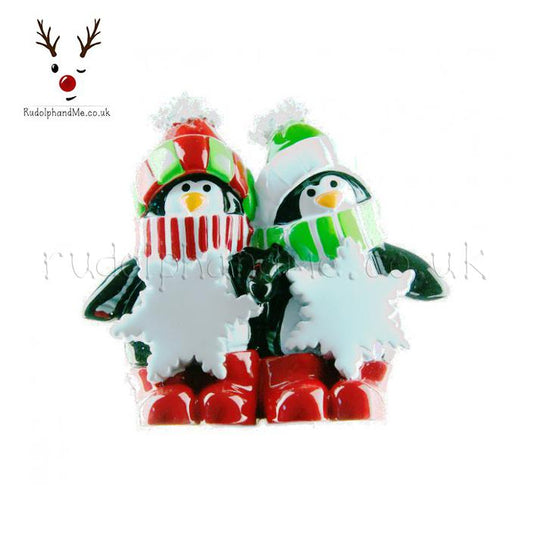 Penguin Snowflake - 2 – Personalised Christmas Tree Ornament