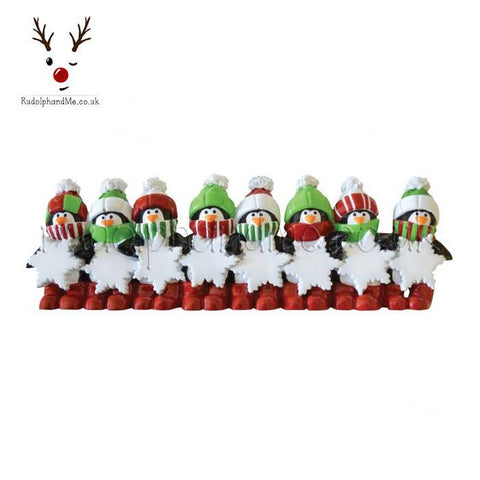 Table Top Booted Penguin Family Of Seven- A Personalised Christmas Gift from Rudolphandme.co.uk