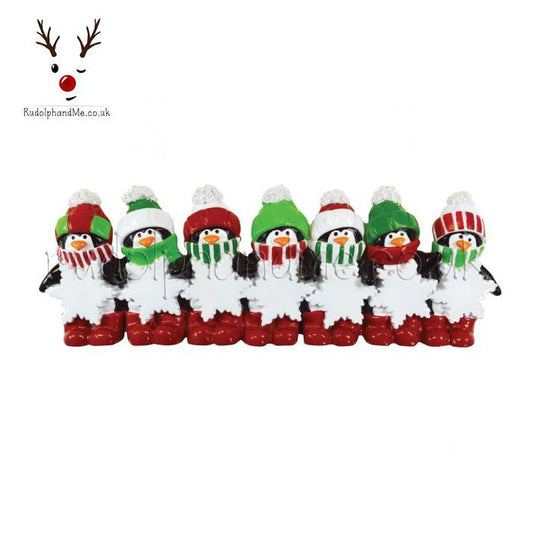 Penguin Snowflake - 8 – Personalised Christmas Tree Ornament
